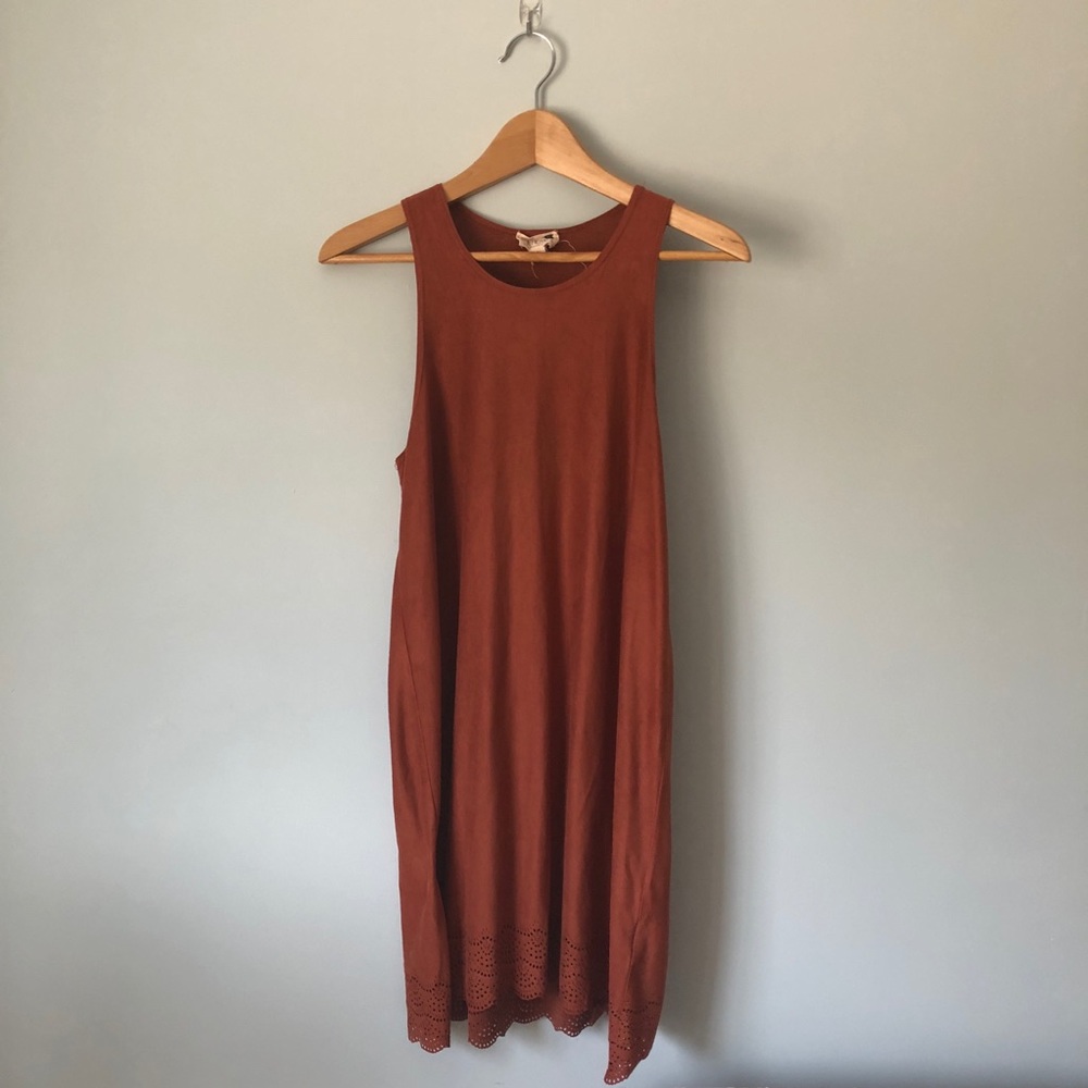 LA Hearts vegan suede dress w cut-outs
